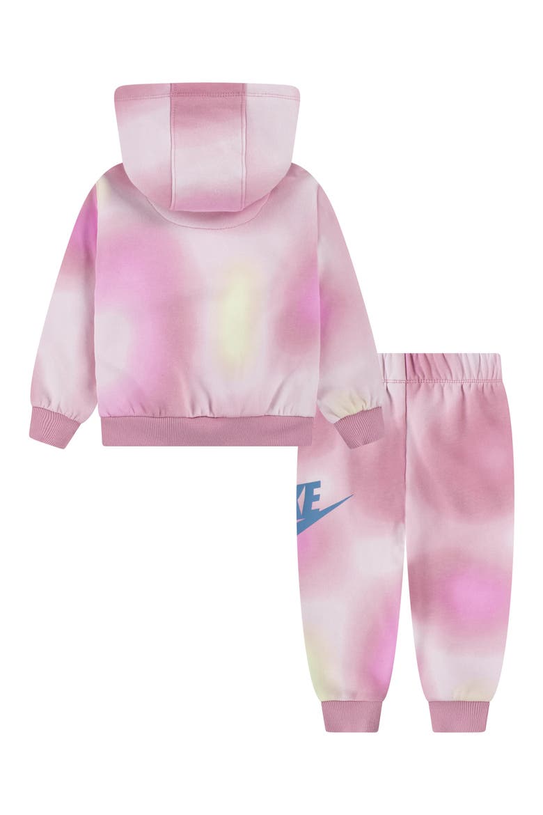 Kids' Swoosh Graphic Hoodie & Joggers, Alternate, color, MAGIC FLAMINGO