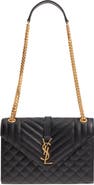 Saint Laurent Medium Cassandra Quilted Leather Envelope Bag