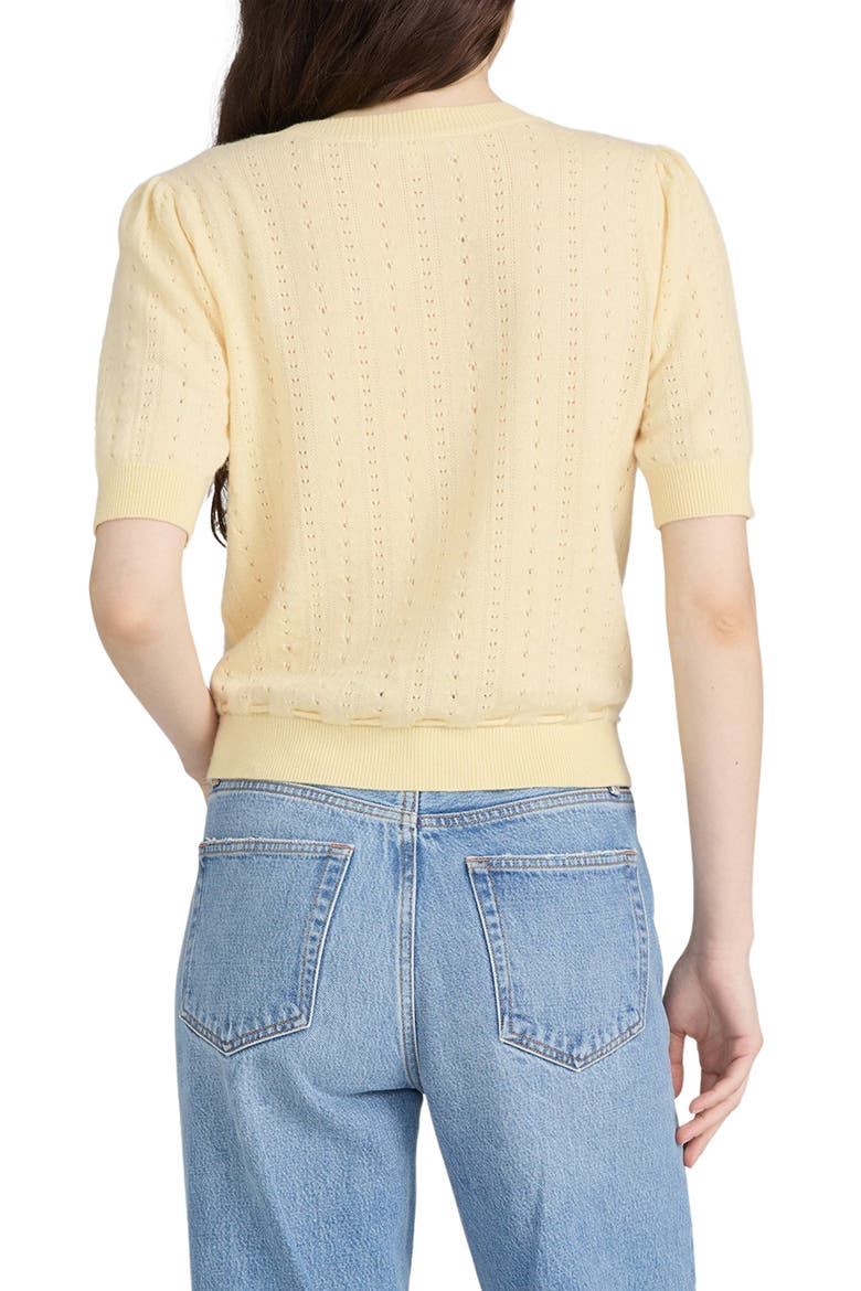 The Cashmere Charm Pointelle Sweater, Alternate, color, CANARY