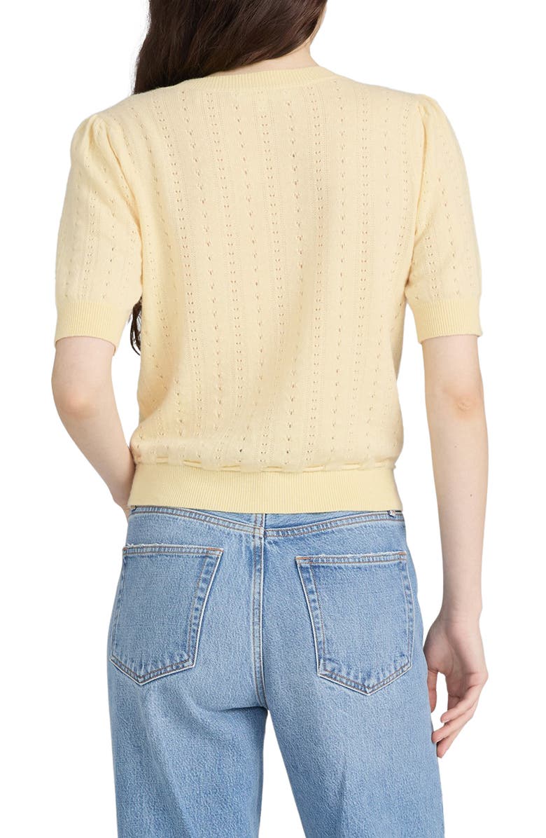FRAME The Cashmere Charm Pointelle Sweater, Alternate, color, Canary