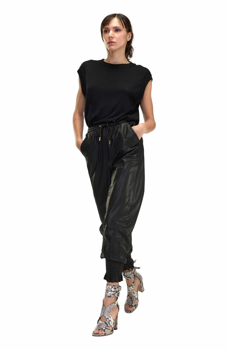 Cynthia Rowley The London Leather Jogger, Alternate, color,