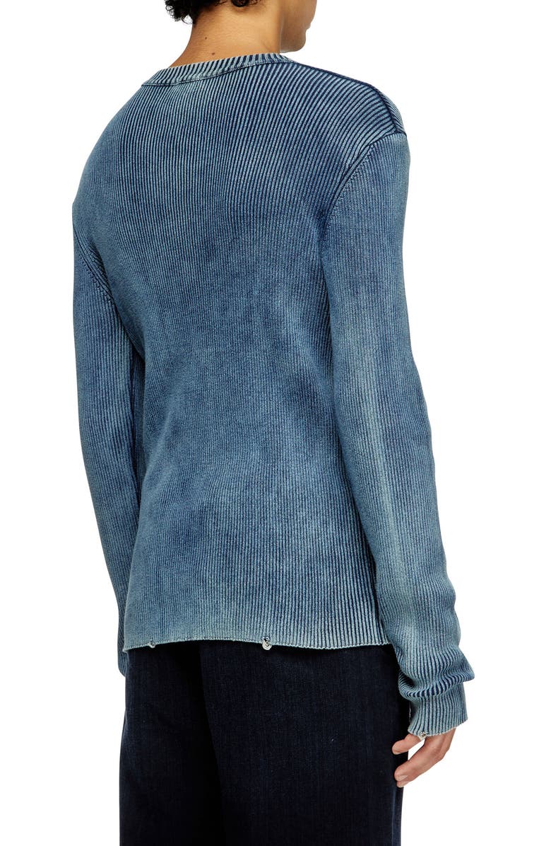 DIESEL<sup>®</sup> K-Darin-D Stonewash Rib Sweater, Alternate, color, Peacoat Blue