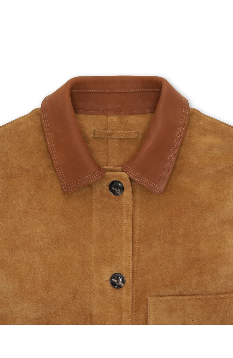 Fortela Montana Work Suede Leather Jacket, Alternate, color, Camel