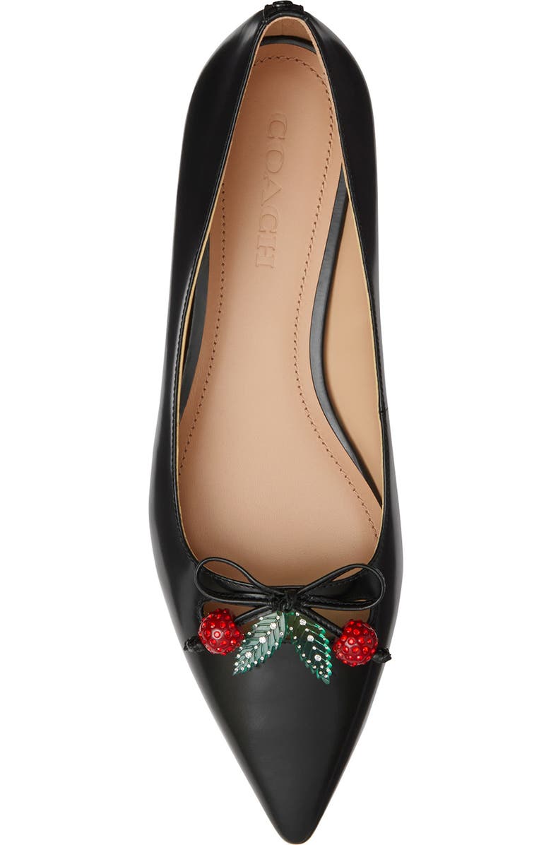 COACH Runway Cherry Pointed Toe Flat, Alternate, color,