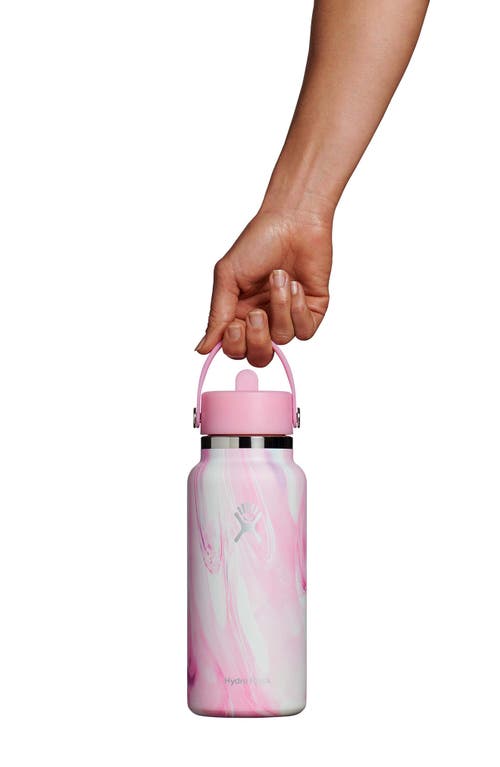 Hydro Flask 32-ounce Wide Mouth Flex Straw Cap Water Bottle In Pink