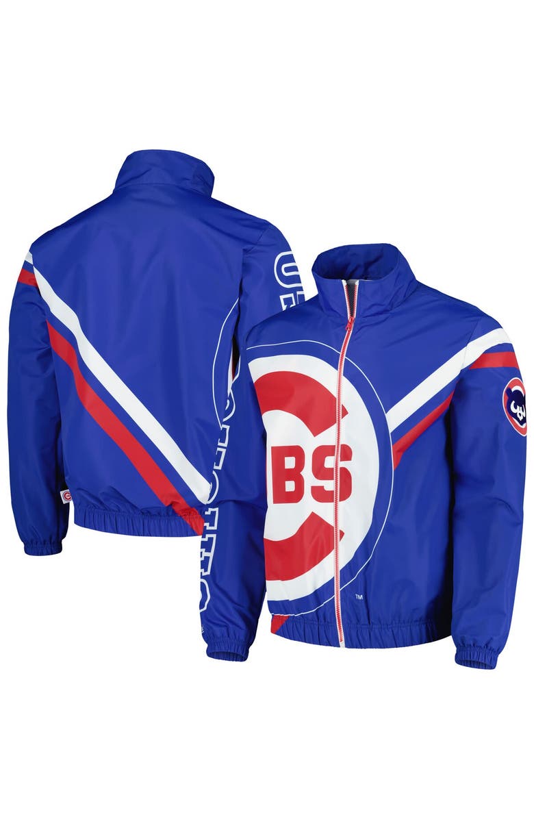 Mitchell & Ness Men's Mitchell & Ness Royal Chicago Cubs Exploded Logo Warm Up Full-Zip Jacket, Main, color, Royal