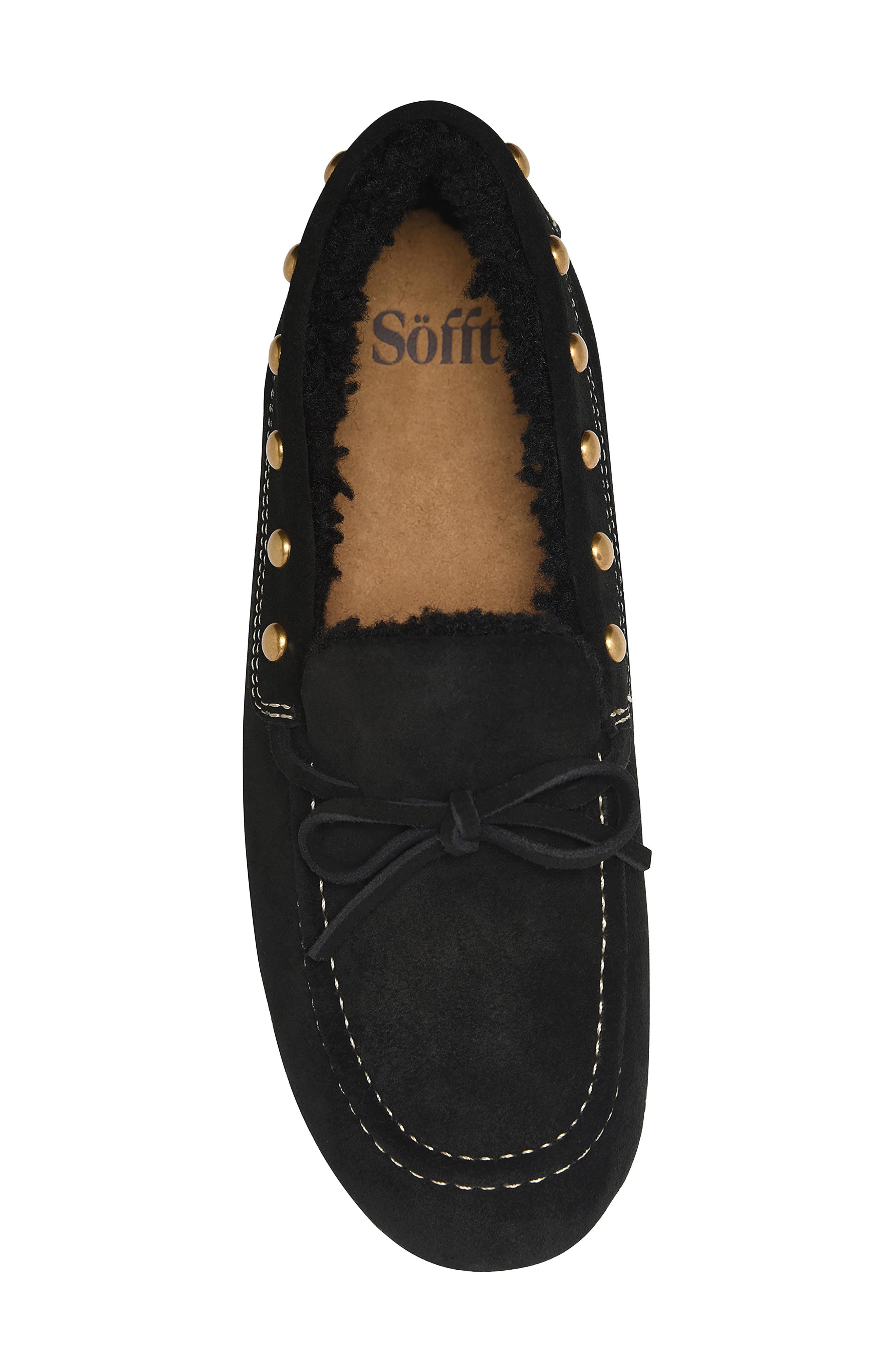 Alpine Genuine Shearling Loafer, Alternate, color, BLACK