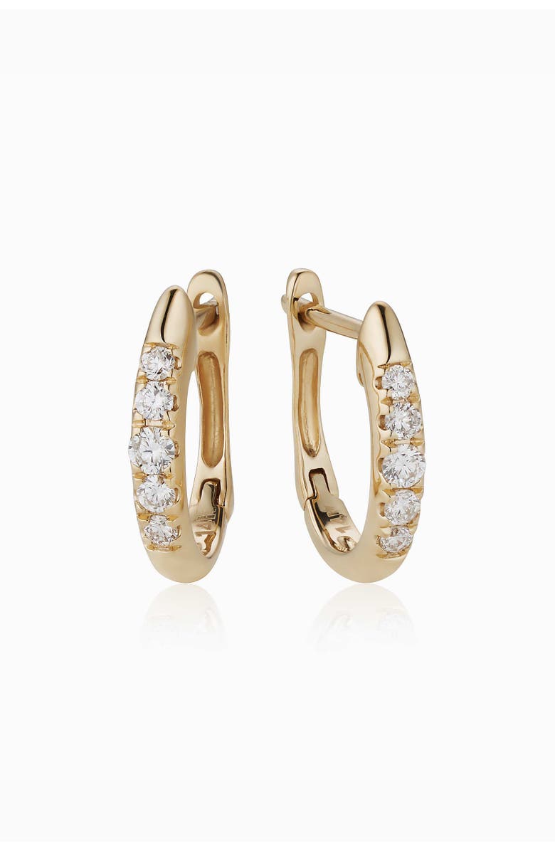 Oradina 14K Gold Regal Diamond Huggies, Main, color,