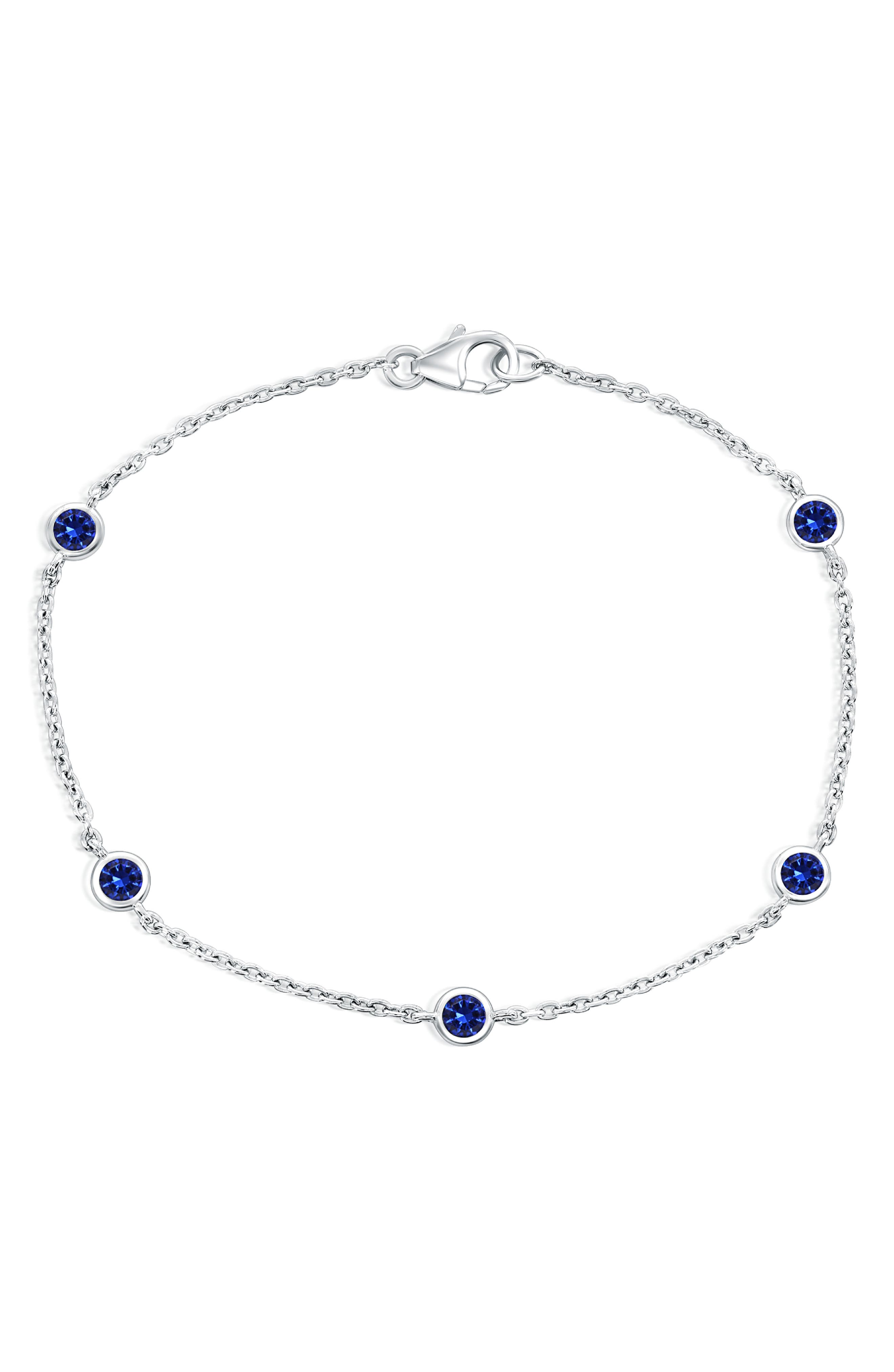 Bezel Set Gemstone Bracelet