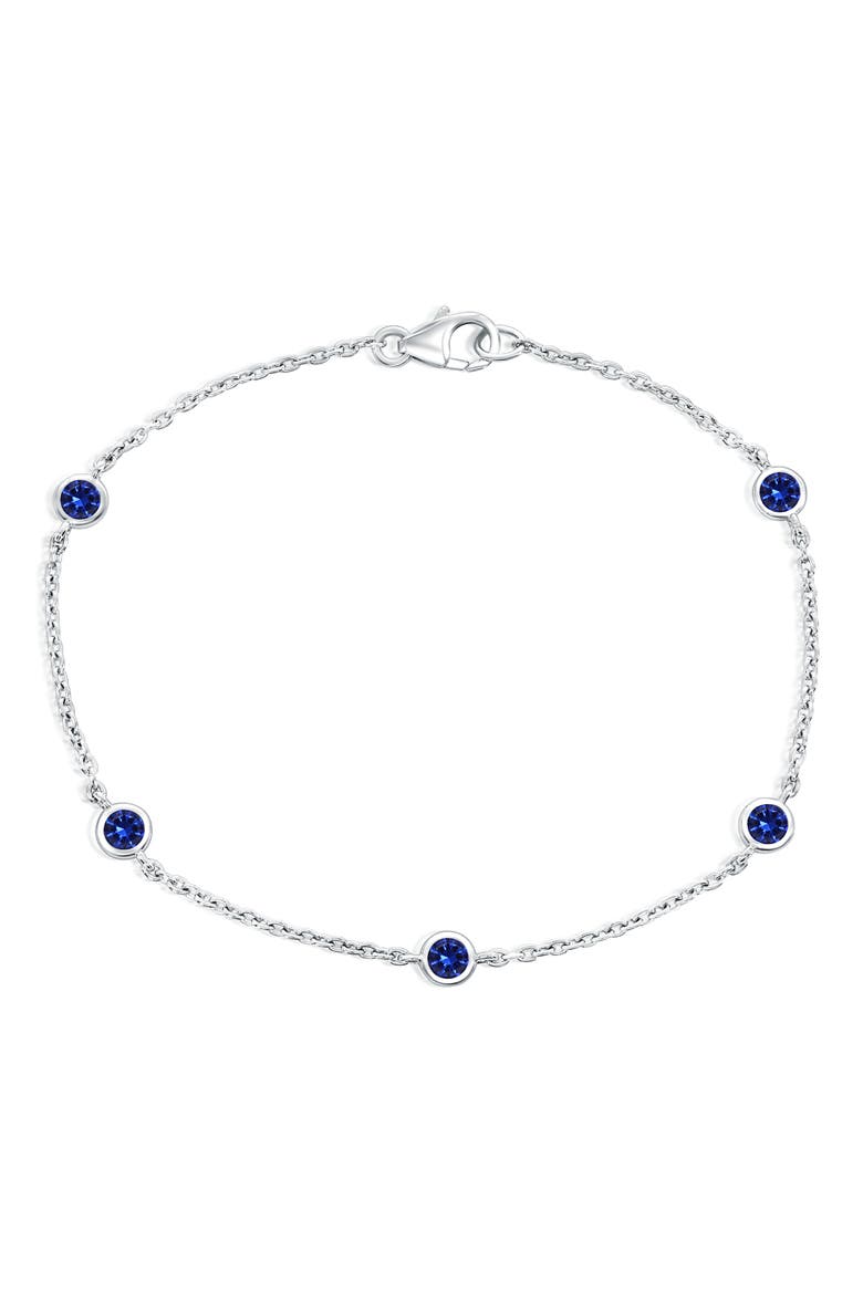 Bezel Set Gemstone Bracelet, Main, color, SAPPHIRE
