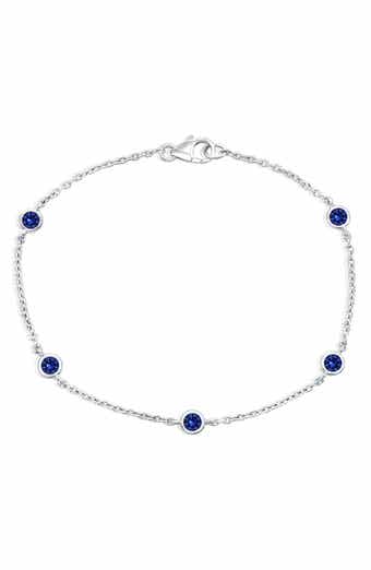 Bezel Set Gemstone Bracelet