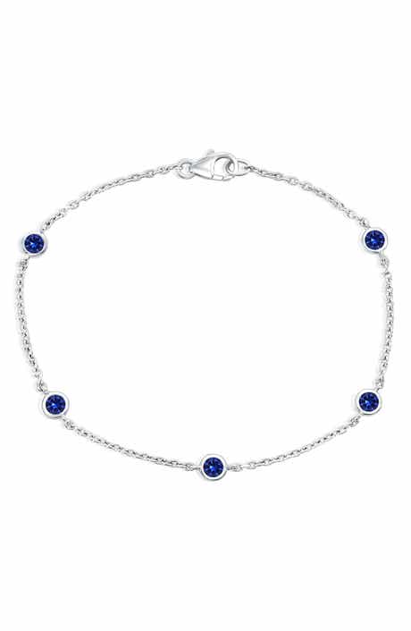 Bezel Set Gemstone Bracelet