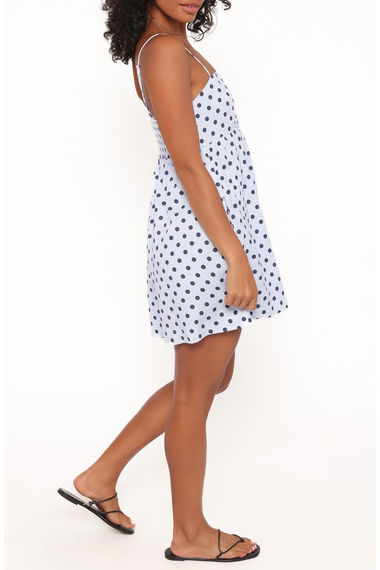 Quinley Linen Romper, Alternate, color, BLUE POLKA DOT