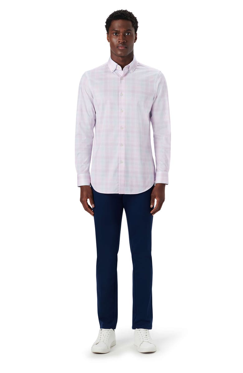 Bugatchi OoohCotton<sup>®</sup> Plaid Button-Up Shirt, Alternate, color, 