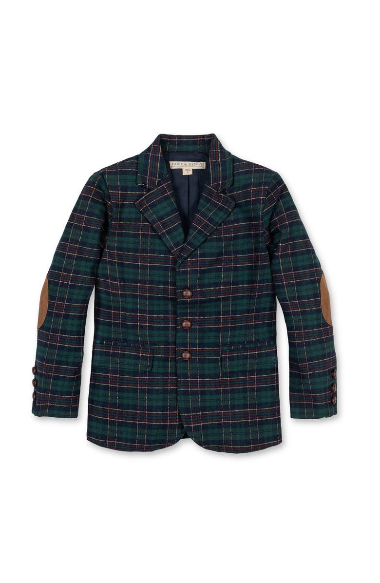 Hope & Henry Kids' Organic Brushed Cotton Suit Jacket, Main, color, Scottish Suit Plaid