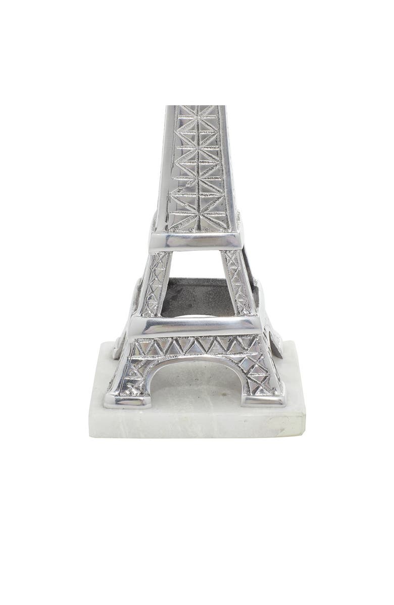 WILLOW ROW Glam Style Black PVC Globe On Aluminum Stand & Marble Base, Alternate, color, 