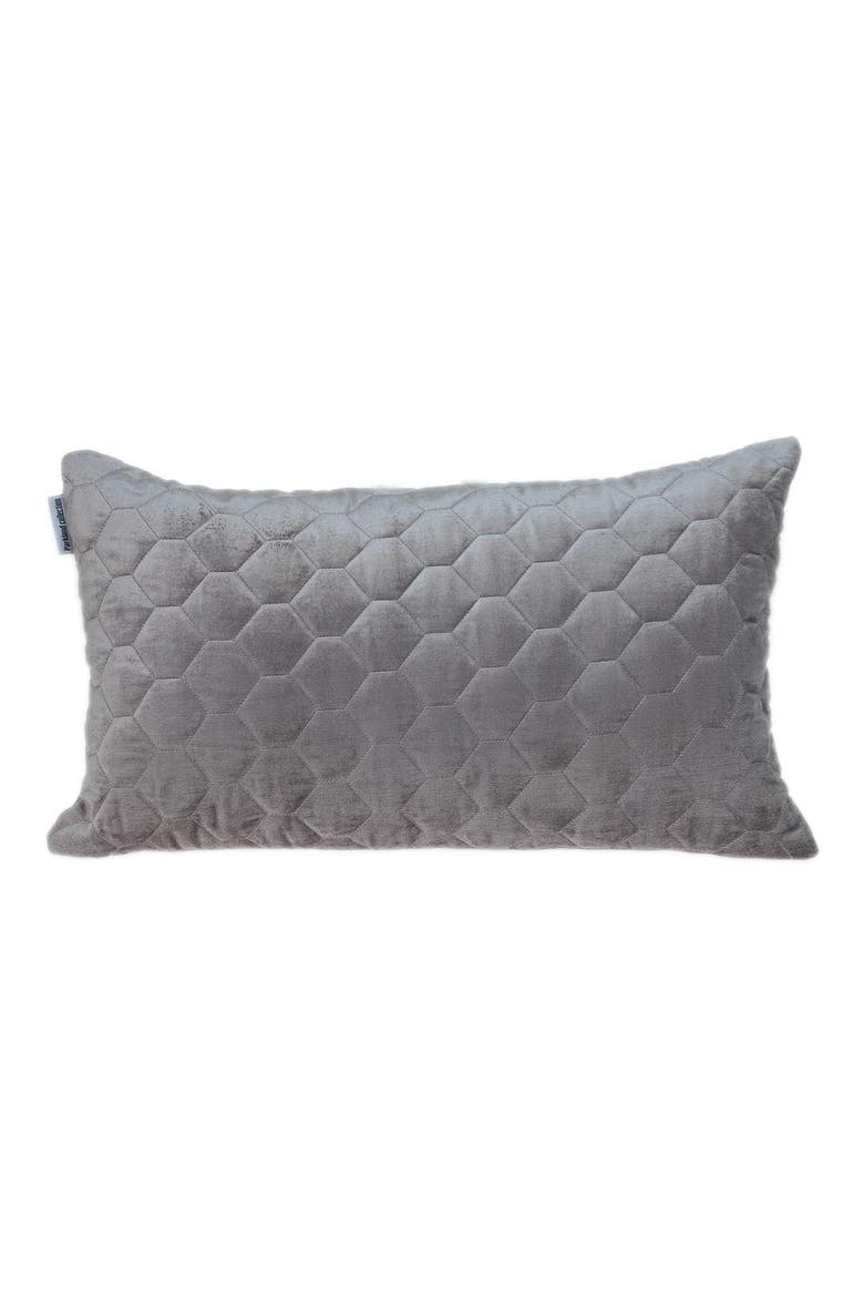 Bazyli Quilted Throw Pillow, Main, color, TAUPE