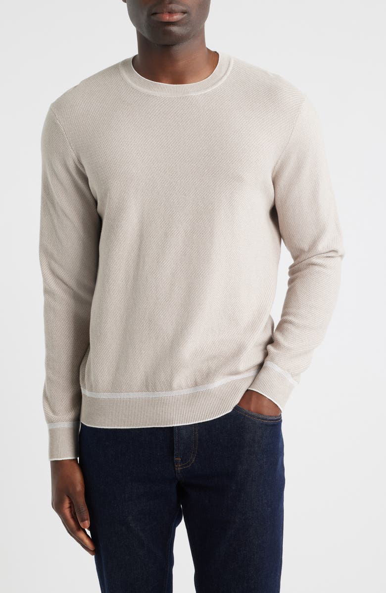 Robert Barakett Kaede Cotton Crewneck Sweater, Main, color, Sand