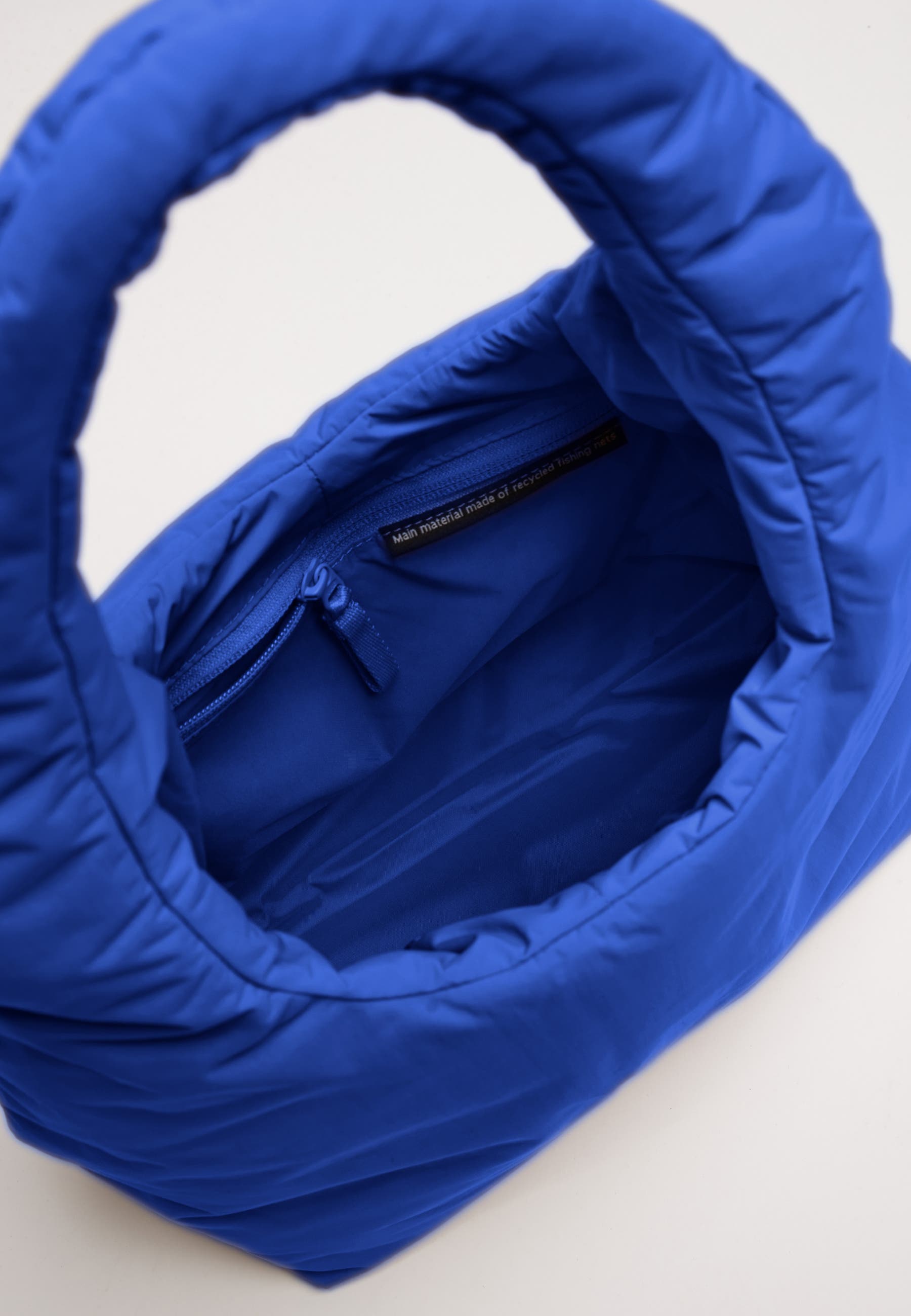 Cloud Shoulder Bag Recycled Nylon Puffer Handbag, Alternate, color, cobalt