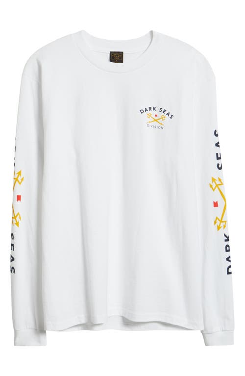 Dark Seas Headmaster V3 Long Sleeve Graphic T-shirt In White