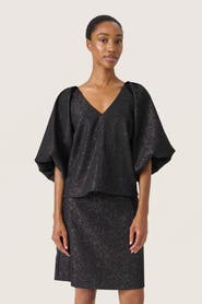 Soaked in Luxury SLCahlina V-neck Balloon Sleeves Blouse