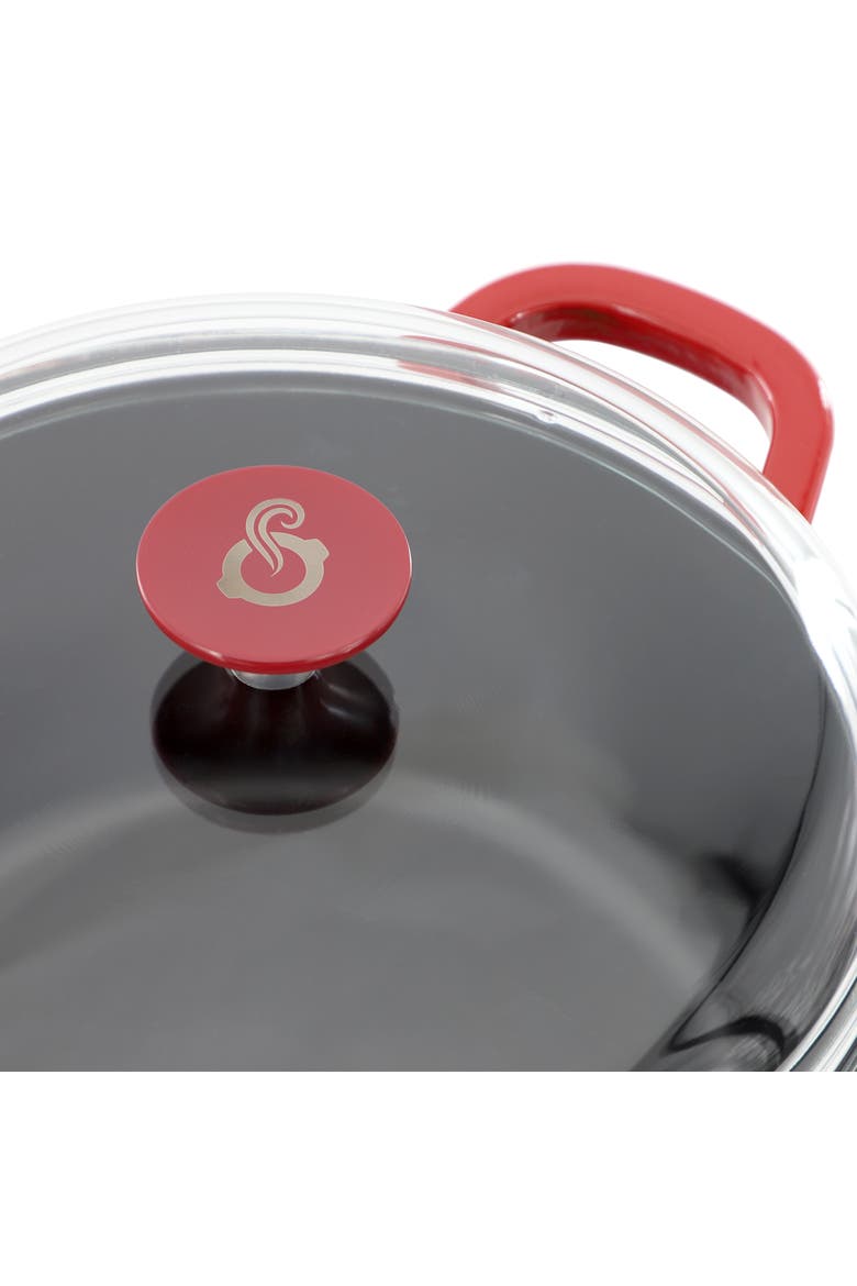 7 Quart Enameled Cast Iron Dutch Oven  with Borosilcate Lid, Alternate, color, Red