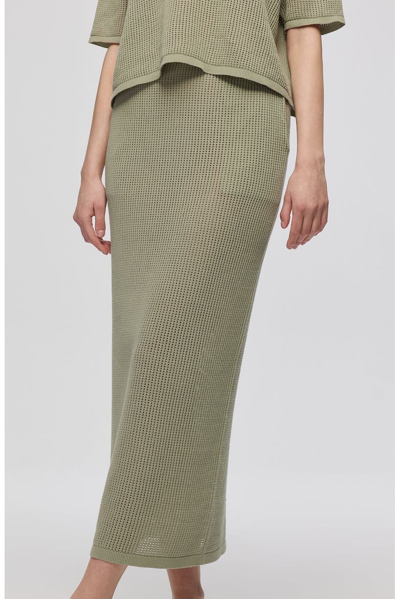 Marina Open Knit Skirt, Alternate, color, Light Sage