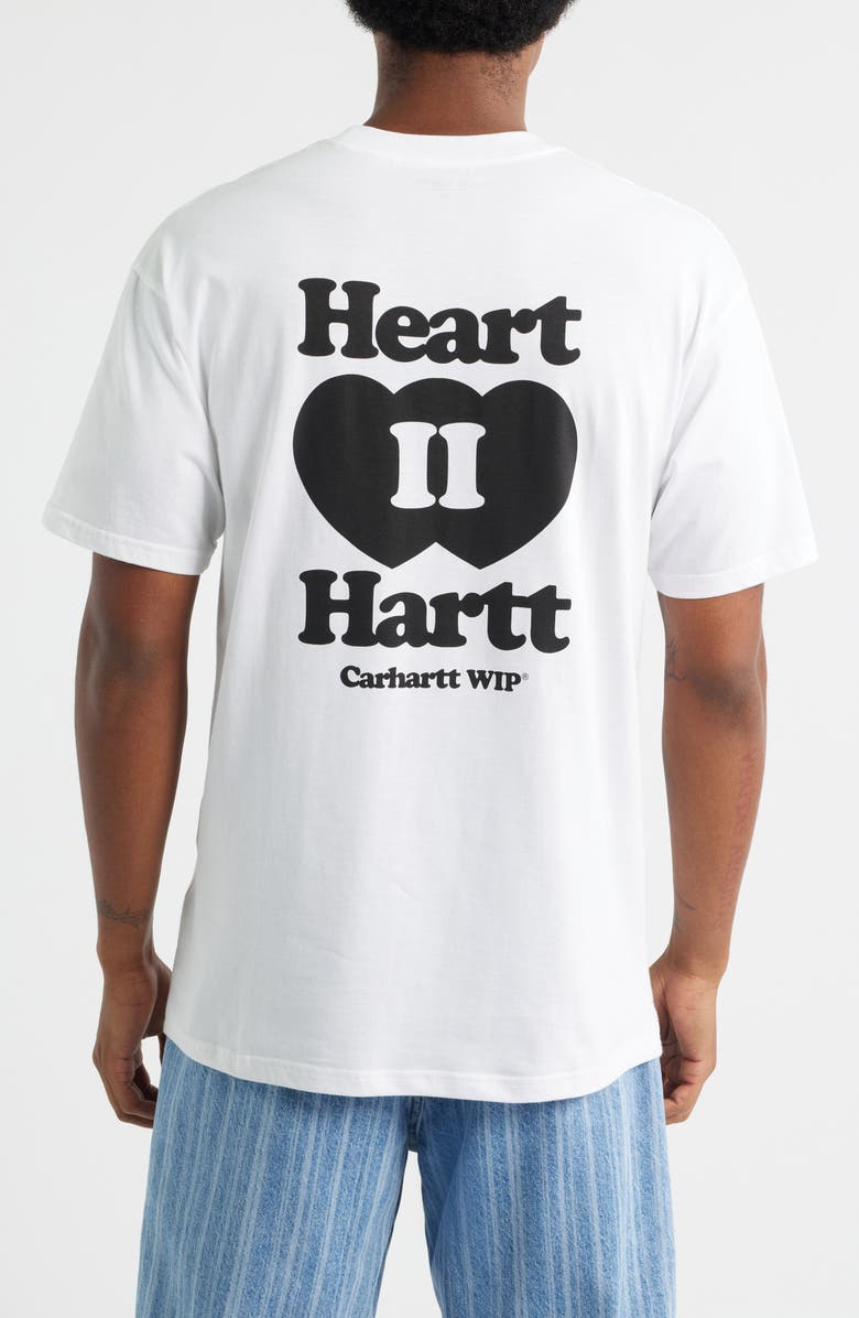 Carhartt Work In Progress Heart II Hartt Organic Cotton Graphic T-Shirt, Alternate, color, White