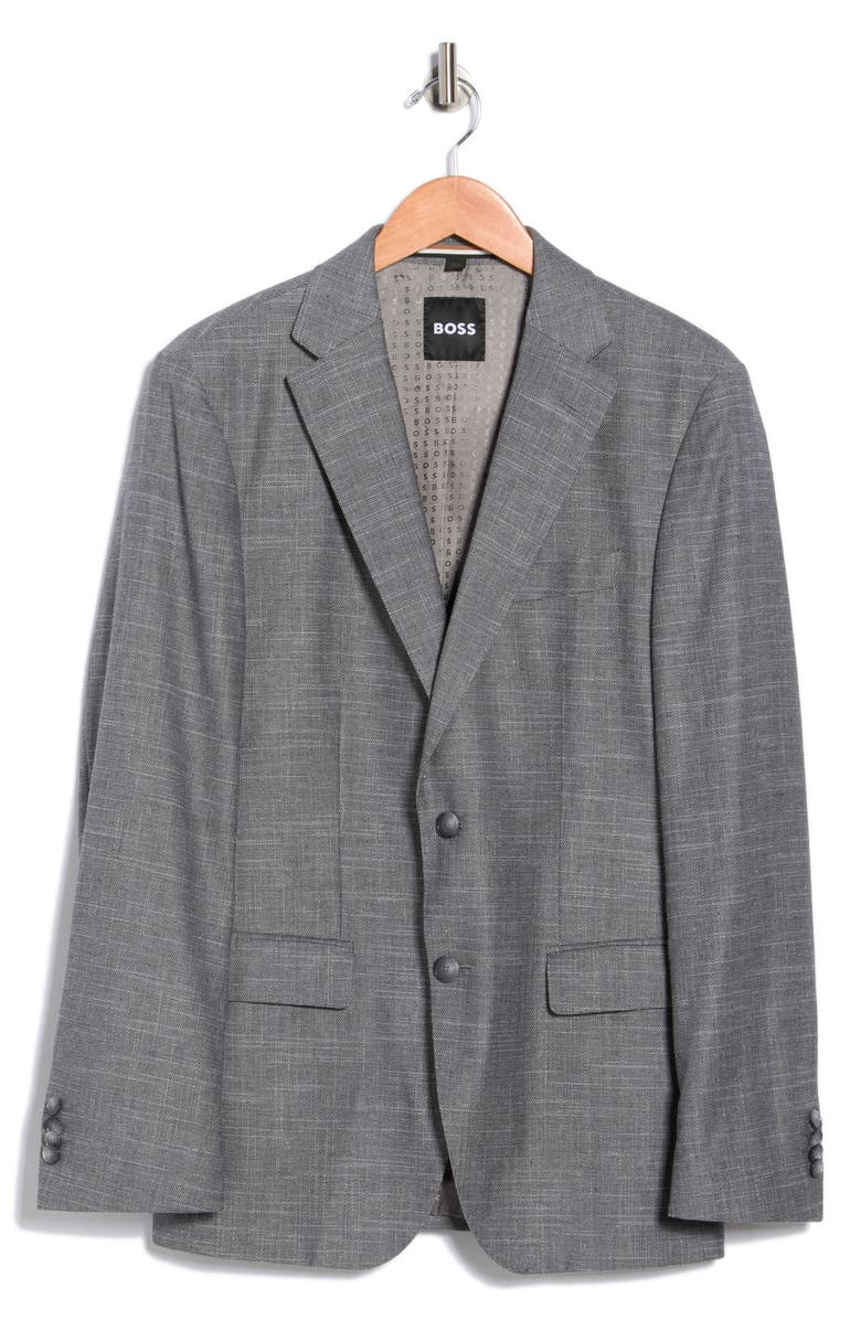 BOSS H-Hutson Wool Blend Sport Coat, Main, color, Silver