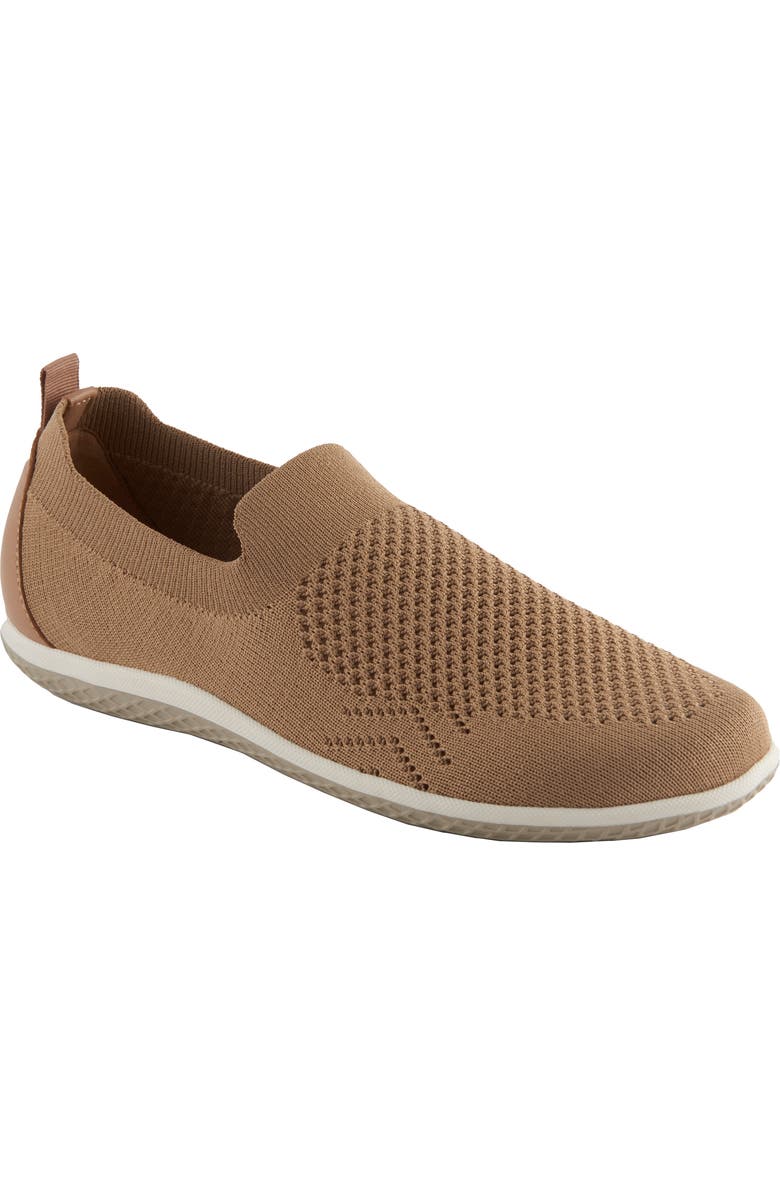 David Tate Gossip Slip-On Sneaker, Main, color, Nude Fabric