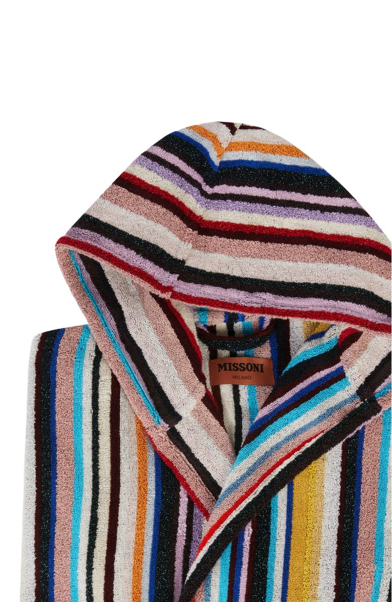 Missoni Home Chandler Cotton Terry Bathrobe With Lurex, Alternate, color, 