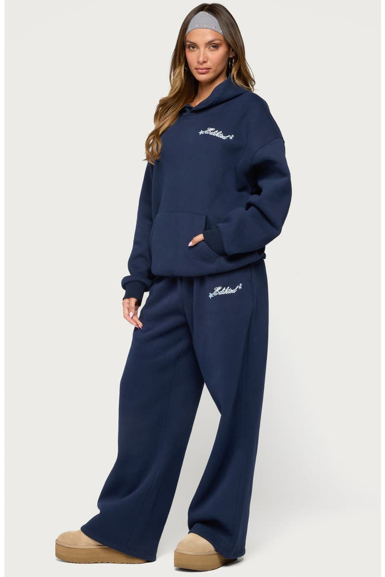 Club Edikted Logo Hoodie, Alternate, color, NAVY