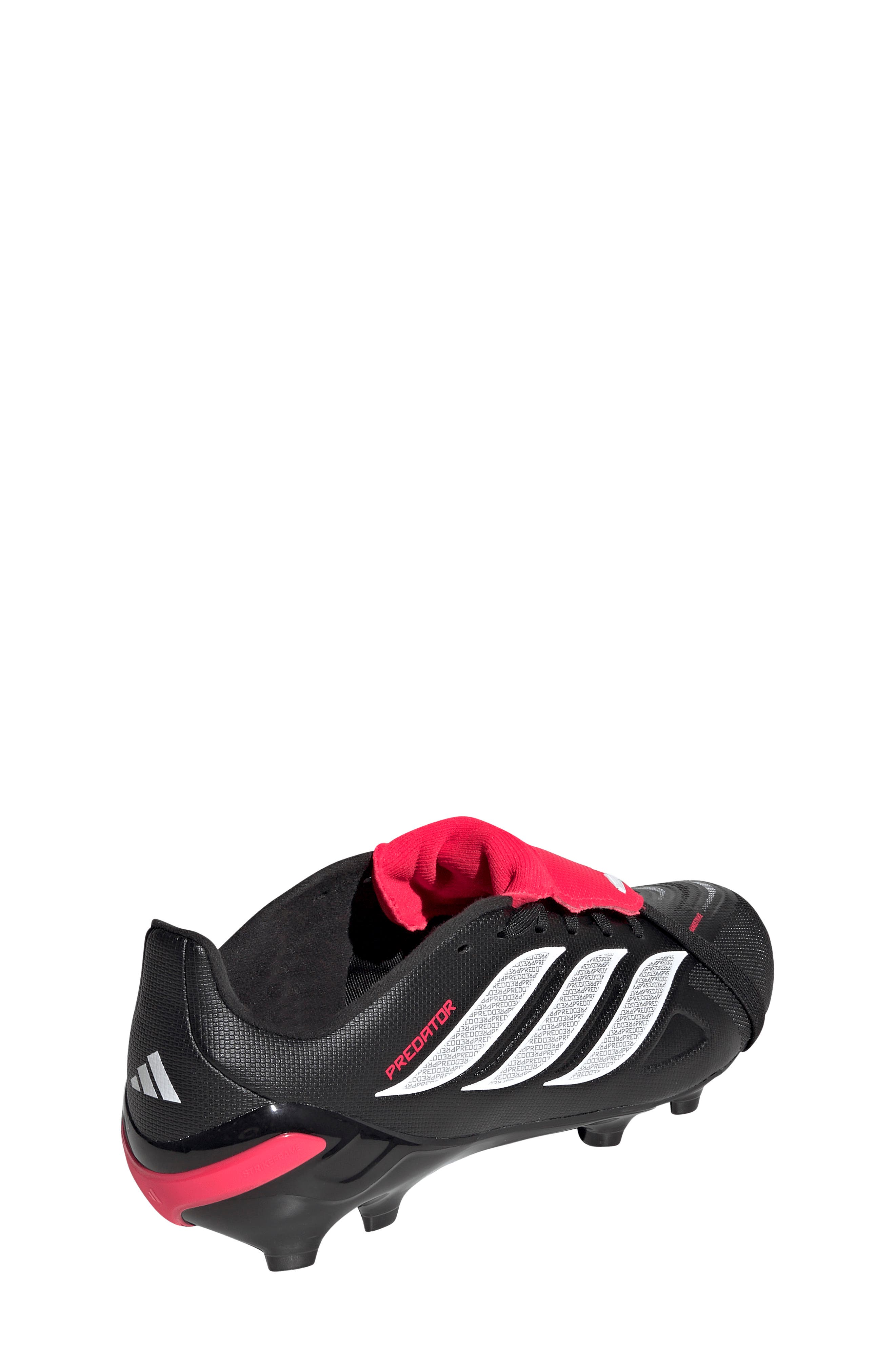 Kids' Predator League Firm Ground Soccer Cleat, Alternate, color, BLACK/ WHITE/ RED