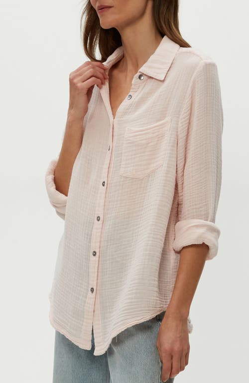 MICHAEL STARS MICHAEL STARS ERNIE COTTON GAUZE BUTTON-UP SHIRT 