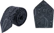 Trafalgar Sobee Paisley Silk Necktie and Pocket Square