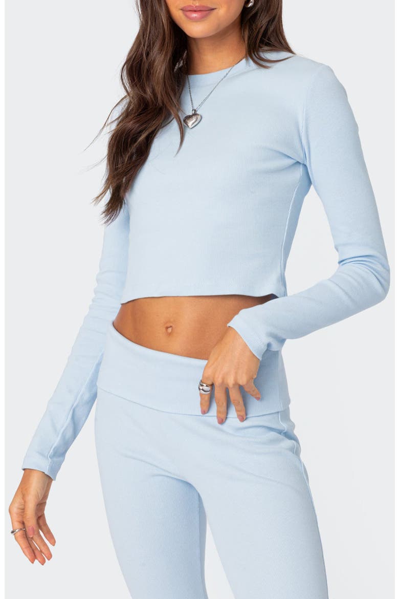 Coffee Break Rib Crop Top, Alternate, color, LIGHT-BLUE