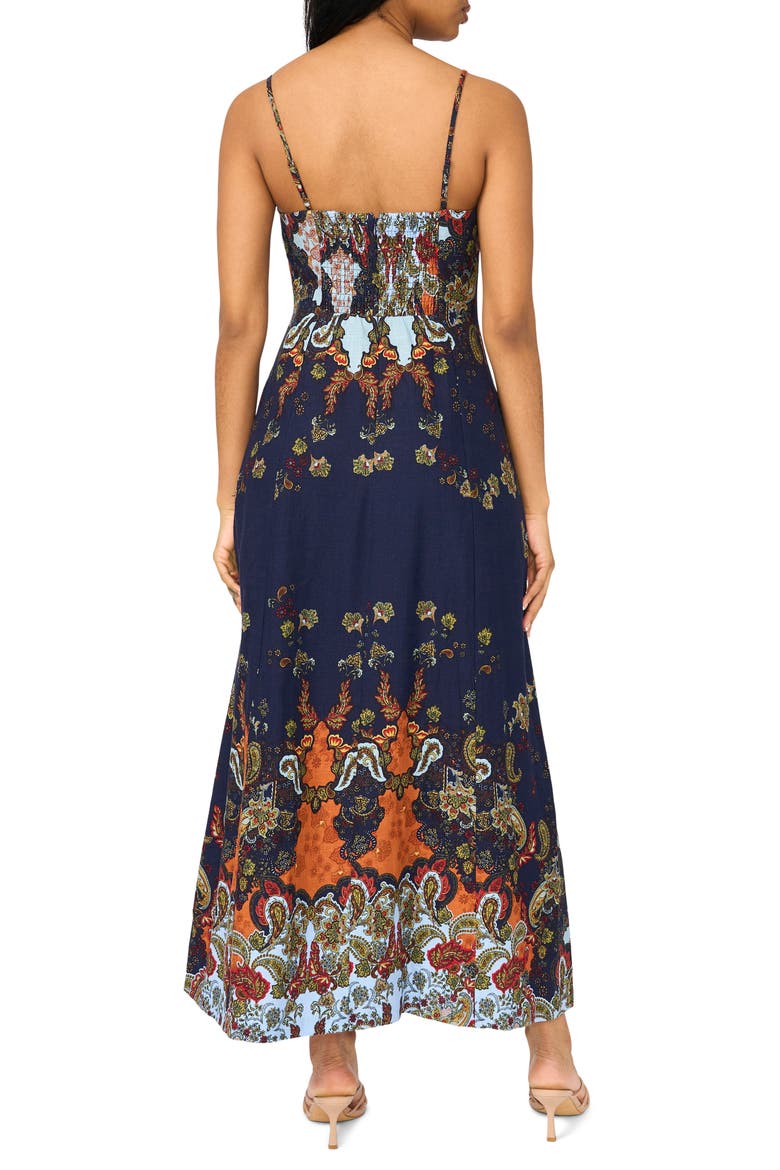 Square Neck Maxi Dress, Alternate, color, BLUE BOUQUET