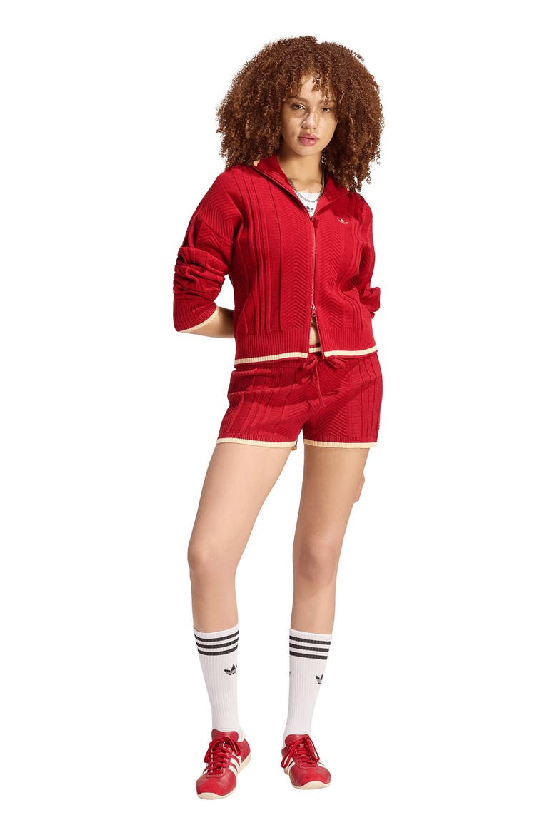 Herringbone Zip Cardigan, Alternate, color, TEAM VICTORY RED