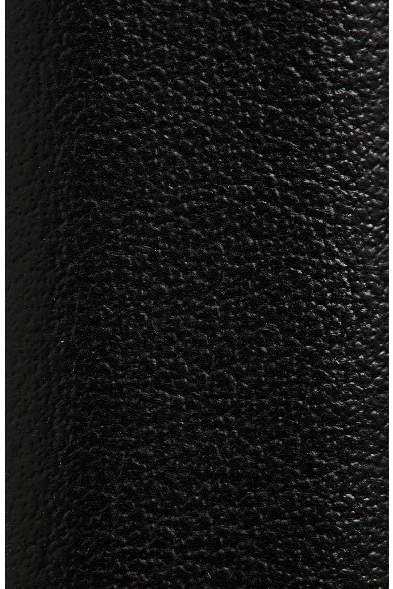 Slim Double Gancio Leather Belt, Alternate, color, NERO