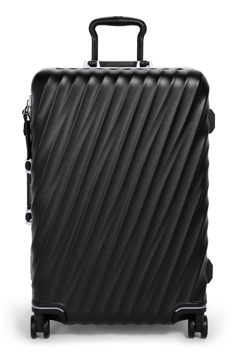 19 Degree Frame Medium Expandable Checked Luggage, Main, color, BLACK TEXTURE