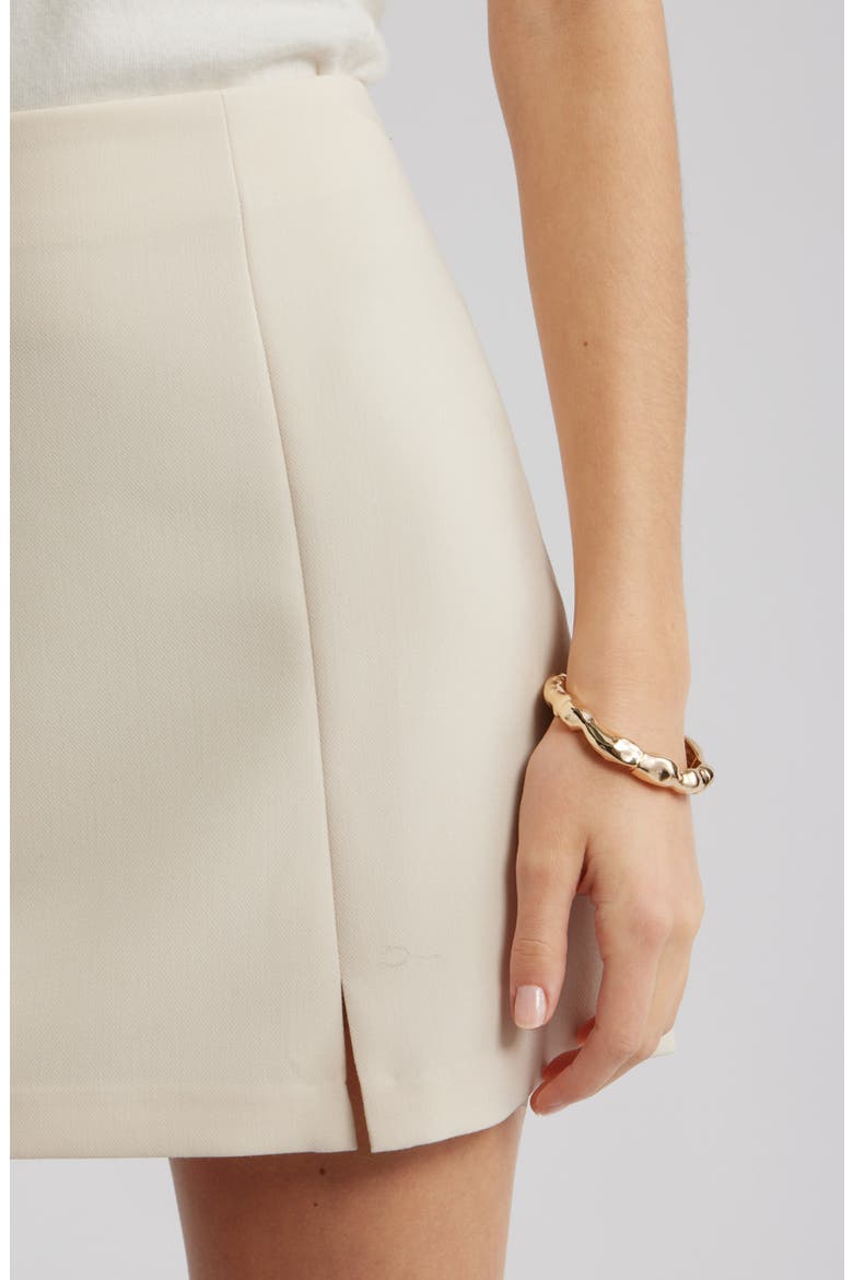 Icon Twill A-Line Miniskirt, Alternate, color, BEIGE BEACH