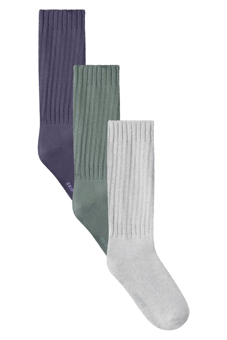Assorted 3-Pack Slouch Slouch Socks, Alternate, color, LIGHT HEATHER GREY MULTI