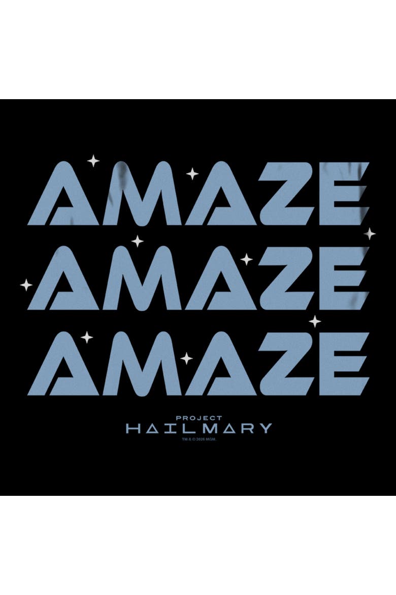 Mens Project Hail Mary Amaze Quote T Shirt, Alternate, color, Black