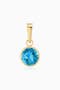 Yellow Gold, Blue Topaz