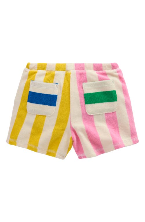 Mini Boden Kids' Stripe Terry Cloth Shorts In Hotchpotch Multi Stripe