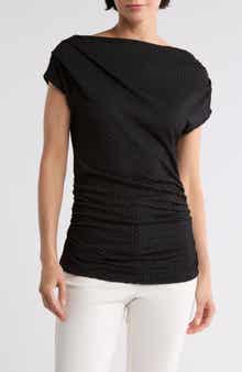 Renee C Asymmetrical Ruched Top