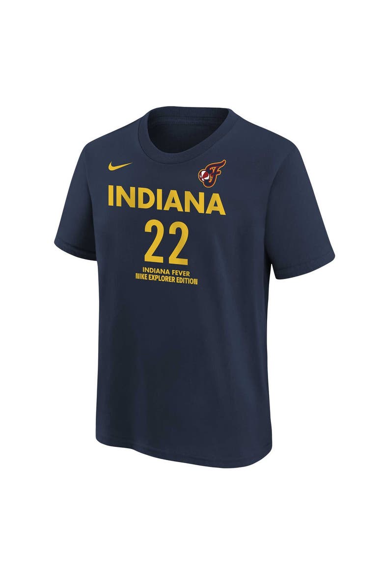 Youth Nike Caitlin Clark Navy Indiana Fever 2024 WNBA Draft Explorer Edition Player Name & Number T-Shirt, Alternate, color, Navy