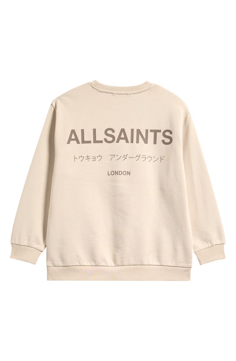 smALLSAINTS by ALLSAINTS Kids' Underground Oversize Crewneck Sweatshirt, Alternate, color, Neutral