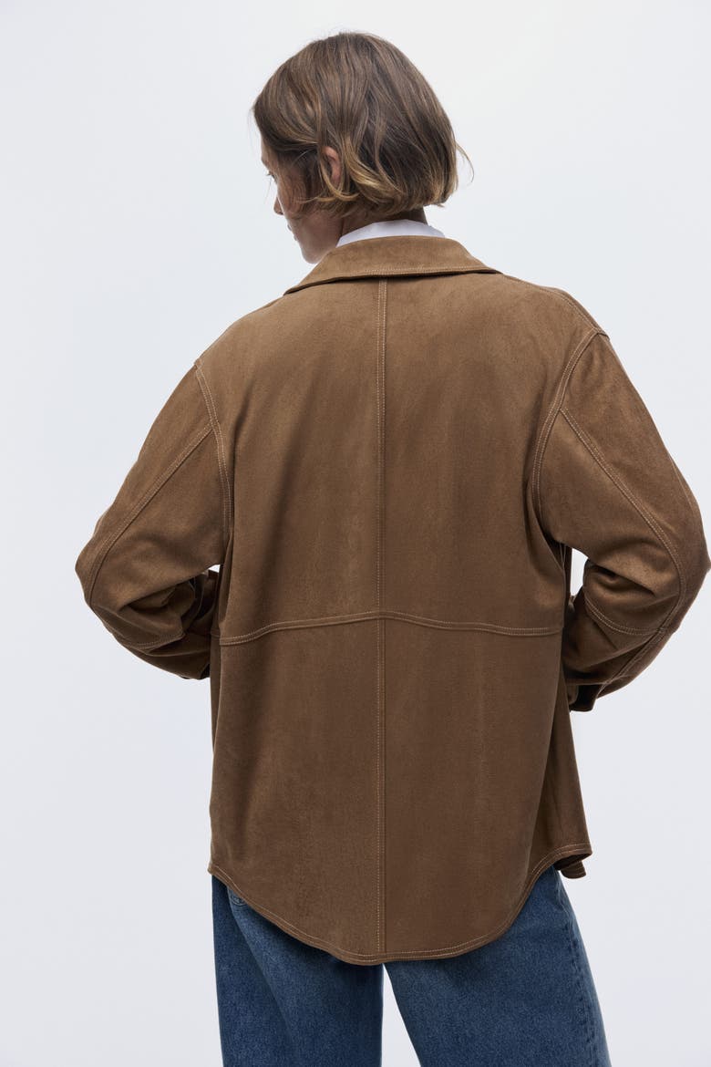 Loose-fit Shirt, Alternate, color, Brown