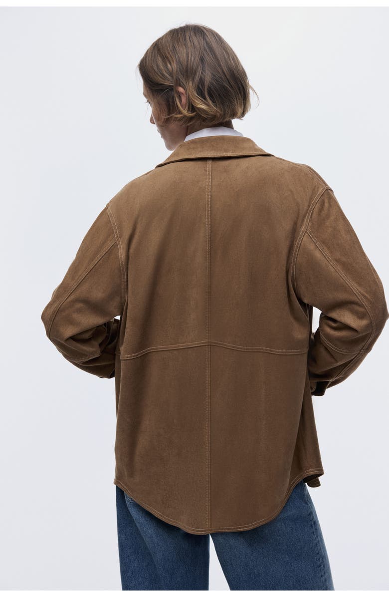 H&M Loose-fit Shirt, Alternate, color, Brown